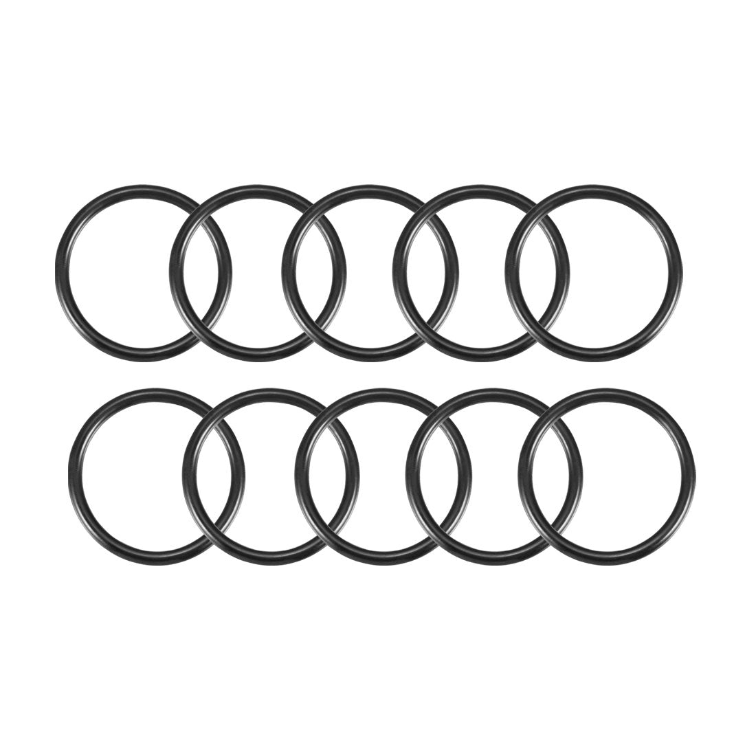 Harfington Nitrile Rubber O-Rings Metric Buna-N Sealing Gasket Black 10Pcs