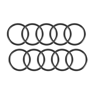 Harfington Nitrile Rubber O-Rings Metric Buna-N Sealing Gasket Black 10Pcs