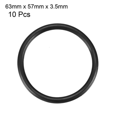 Harfington Nitrile Rubber O-Rings Metric Buna-N Sealing Gasket Black 10Pcs