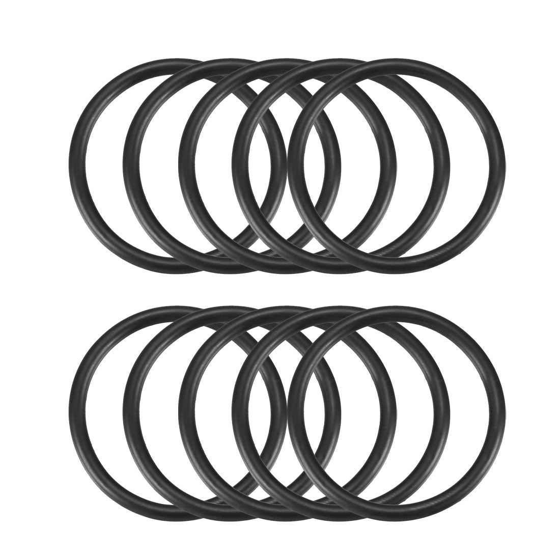Harfington Nitrile Rubber O-Rings Metric Buna-N Sealing Gasket Black 10Pcs
