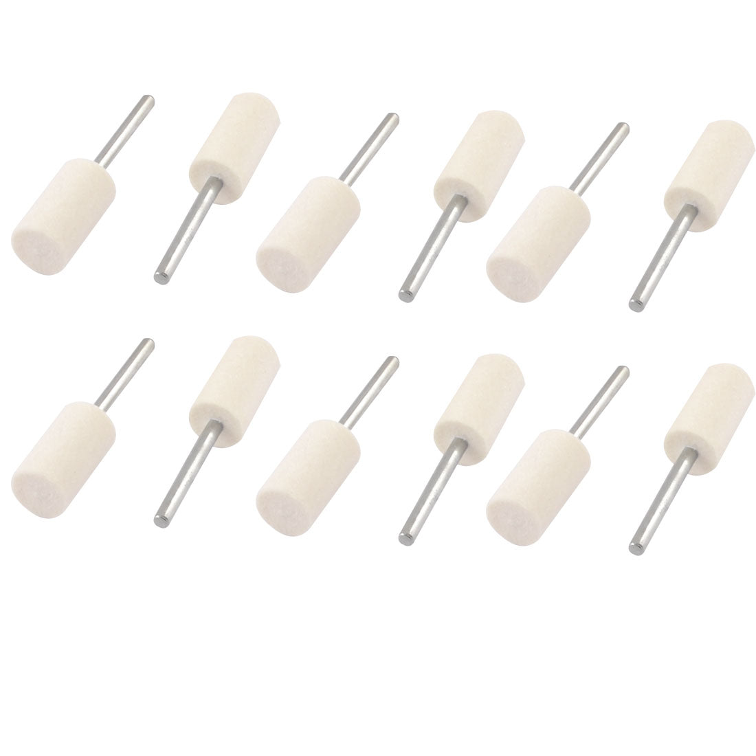 Harfington 12 Pcs Polishing Tool 20mmx10mm Cylinder Mounted Felts for Electric Power Drill