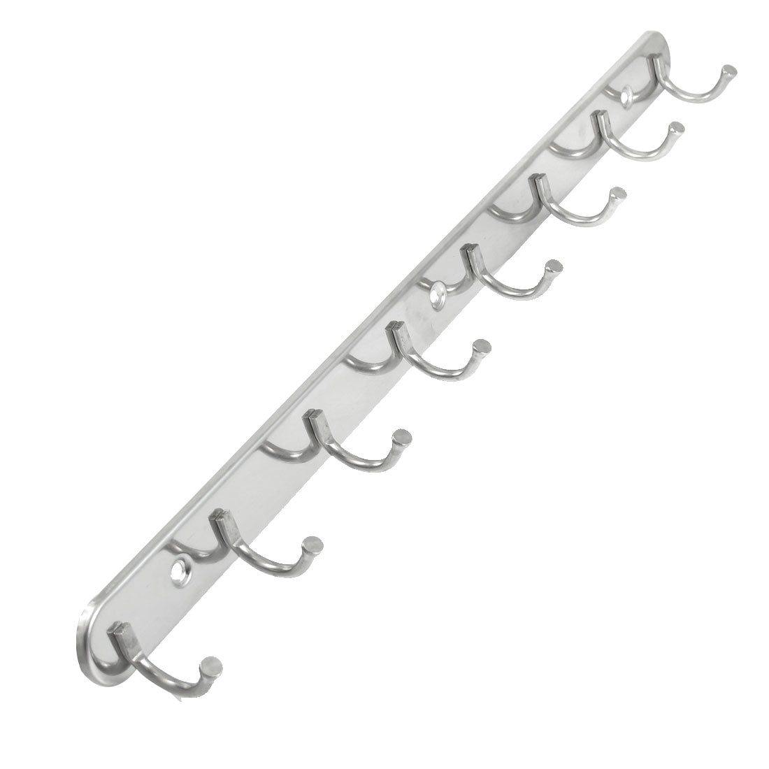Harfington 19.5" Long Wall Mount Stainless Steel 8 Hangers Rack for Towl Bag Clothes