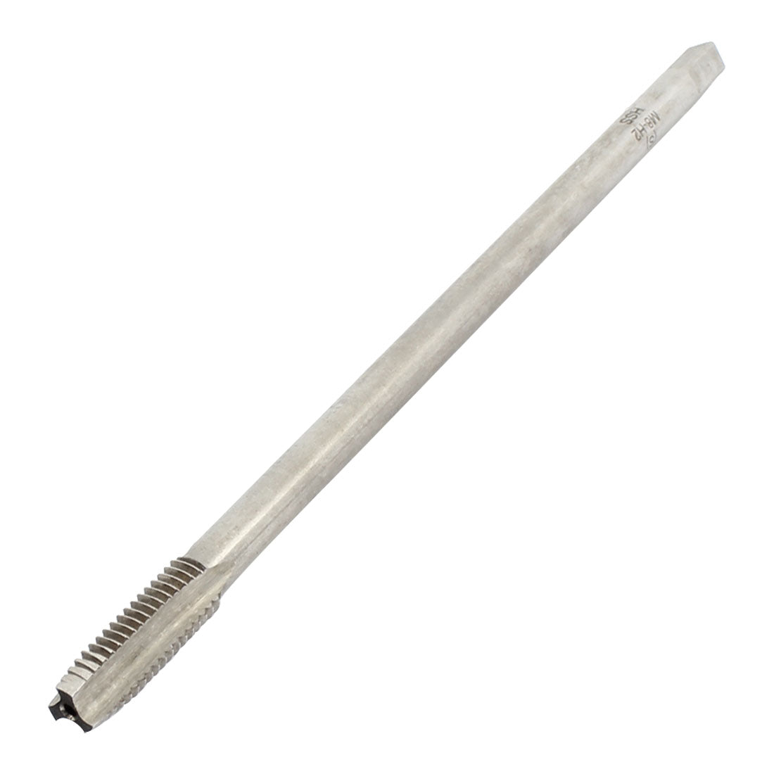 Harfington Round Shank HSS 8mm Dia Threaded Straight Flutes Hand  150mm Long