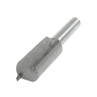 Harfington Silver Tone Double Flutes Cutting Straight Router Bit 1/4" x 1/2"
