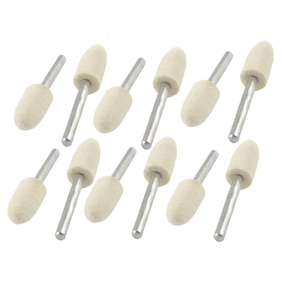 Harfington 12 Pcs 8mm Taper Tip Dia Grinding Bits Polisher Felt Mounted Point
