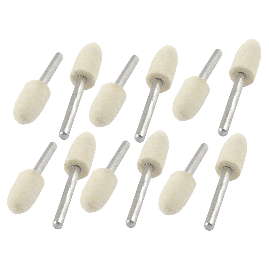 Harfington 12 Pcs 8mm Taper Tip Dia Grinding Bits Polisher Felt Mounted Point
