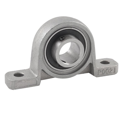 Harfington 15mm Inner Dia Stainless Steel Self-adjust Pillow Block Ball Bearing