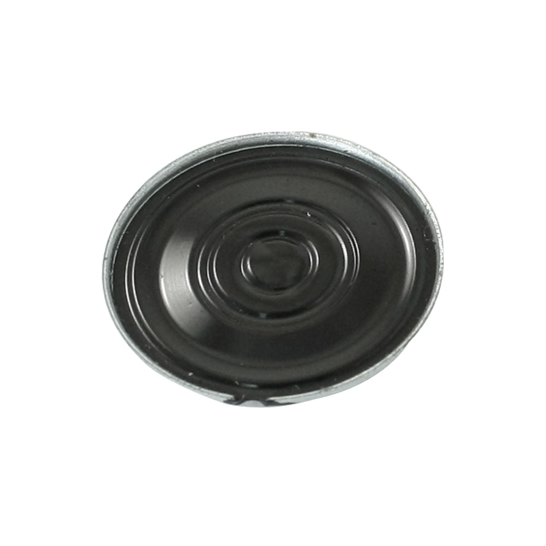 Harfington 0.25W 8 Ohm Silver Tone Black Aluminum Housing Round Magnet Speaker 20mm Dia