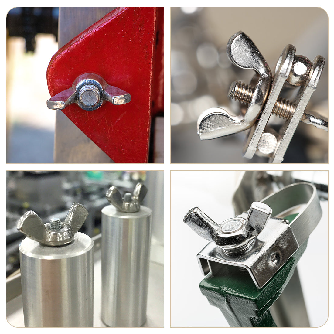 Harfington 10 pcs M8 Dia Coarse Thread Qucik Release Metal Wingnut Hardware