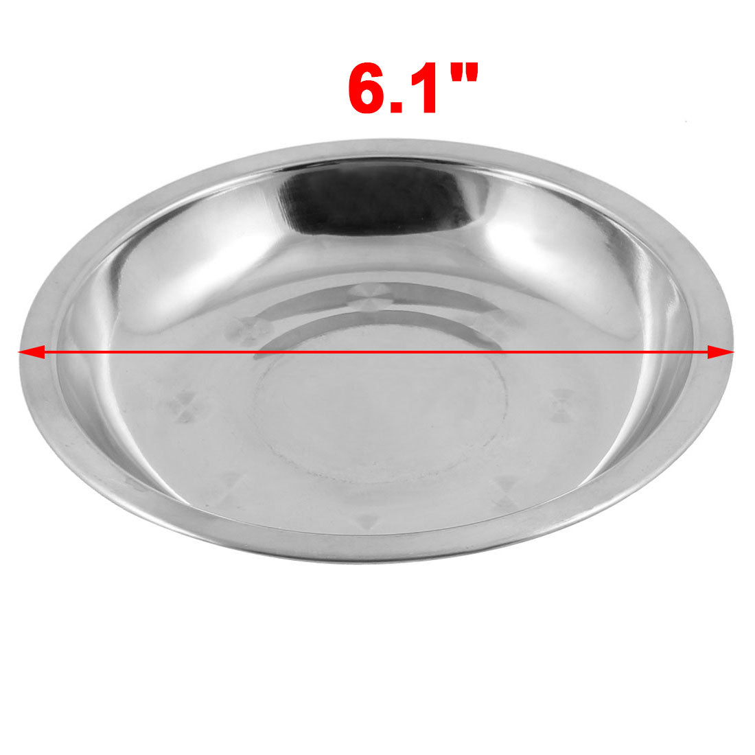 Harfington 15.5cm x 2.1cm Round Silver Tone Stainless Steel Dinner Dish Plate Food Holder