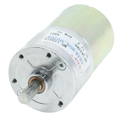 Harfington 13.14Kg.cm 6mm Shaft Permanent Magnetic Gear Box Motor 50RPM DC 12V