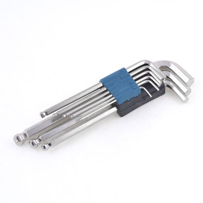 Harfington Chrome Vanadium Steel L Design Ball End 1.5mm-10mm Hex Key Wrench Tool 9pcs