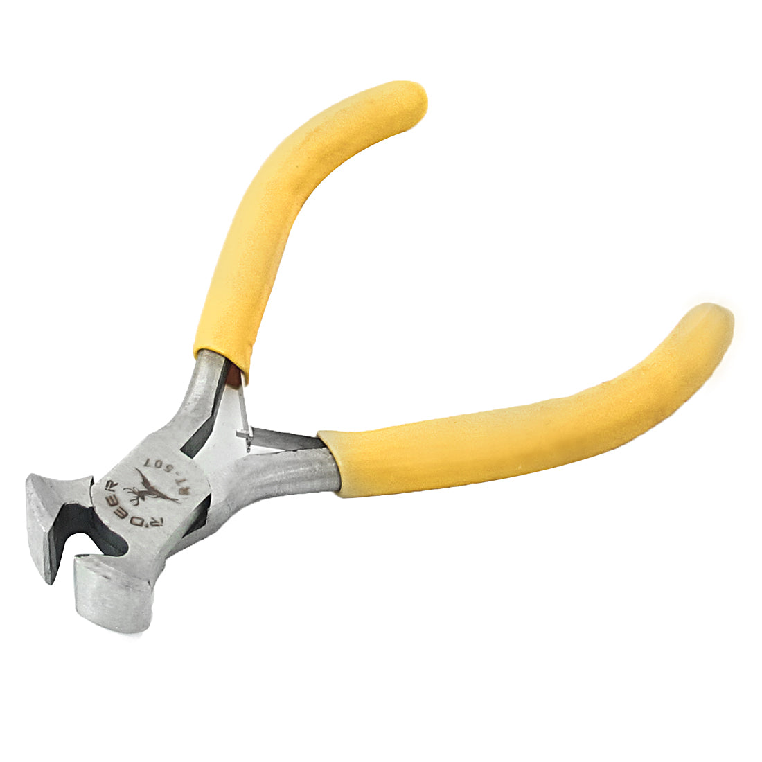 Harfington Yellow Anti Slip PVC Coated Handgrip Wire Cutter End Cutting Pliers 4.1"