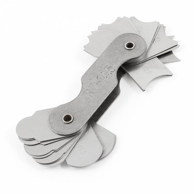 Harfington Gray Metal 8cm Length 32 Plates R7-14.5mm Radius Gauge Measuring Tool