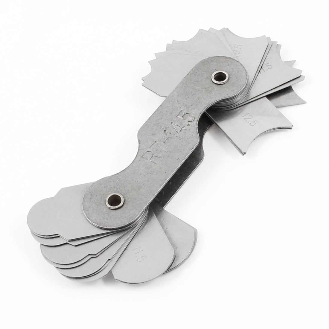 Harfington Gray Metal 8cm Length 32 Plates R7-14.5mm Radius Gauge Measuring Tool