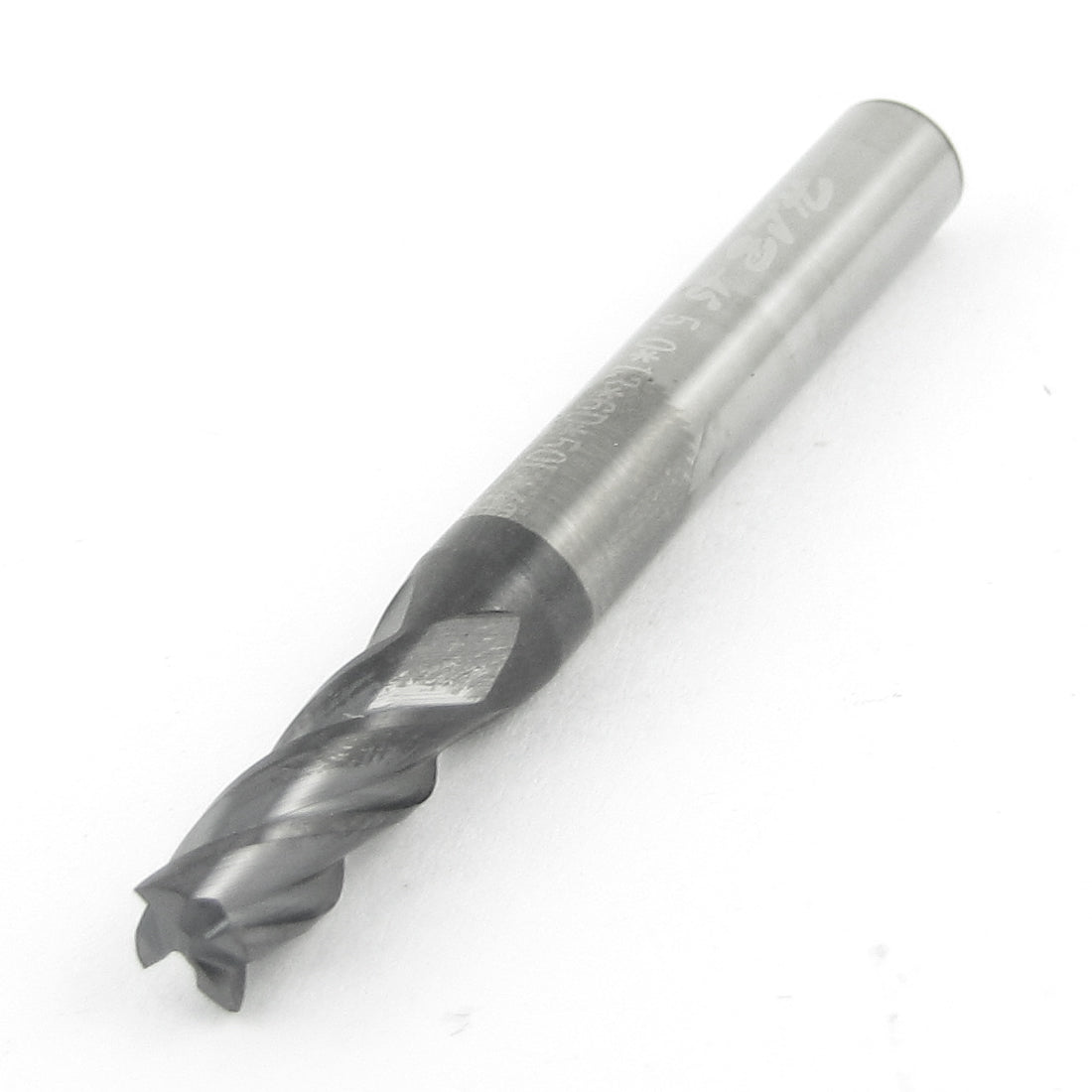 Harfington 5mmx13mmx6mmx50mm 4 Flutes Tungsten Carbide Straight Shank End Mill Cutter Gray