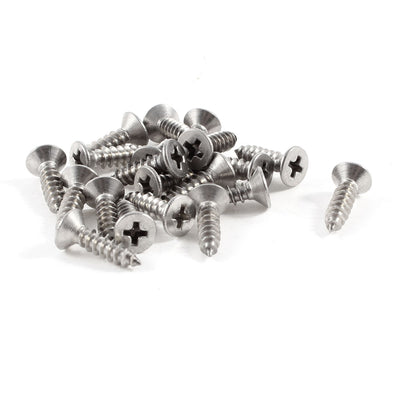 Harfington Industry 15mm x 3.9mm Threaded Self Tapping Screws Drilling Bolts 20 Pcs