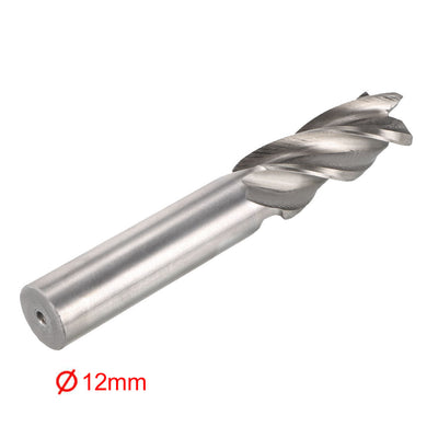 Harfington 14mm x 12mm x 26mm x 83mm 4 Flutes HSS-AL End Mill Milling Cutter Tool