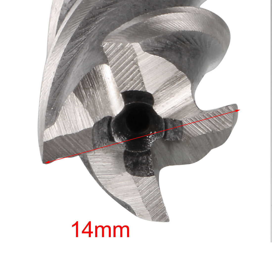 Harfington 14mm x 12mm x 26mm x 83mm 4 Flutes HSS-AL End Mill Milling Cutter Tool
