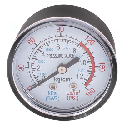 Harfington 0-180 PSI 12.4Bar Pneumatic Compressed Air Pressure Gauge Black