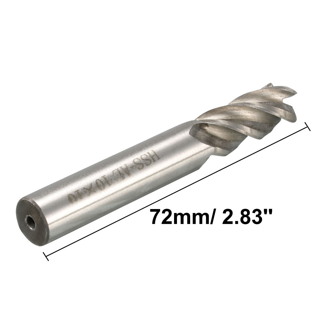 Harfington 10mm x 10mm Milling Cutter 22mm Cutting Depth 4 Flutes End Mill Tool