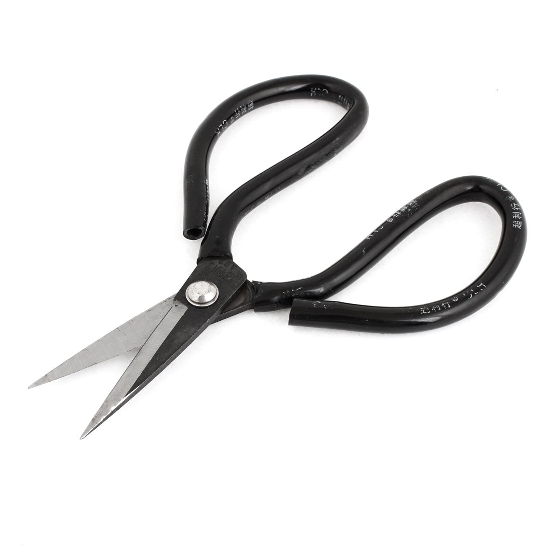 Harfington Straight Blade Plastic Coated Handle Black Gray Scissors Cutter