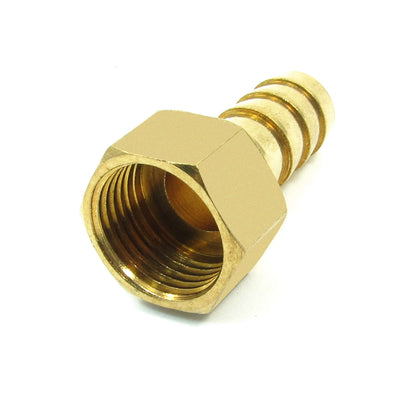 Harfington 14mm Hose 1/2" PT Female Thread Brass Straight Barb Barbed Connector