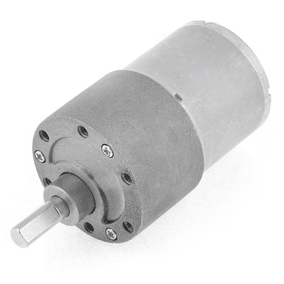Harfington 12V 80RPM Output Speed Cylinder Shape DC Gearbox Geared Motor