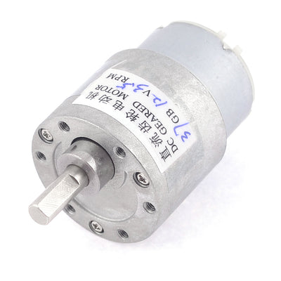 Harfington 12V 3.5RPM Permanent Magnetism 6mm Shaft Dia DC Gearbox Geared Motor