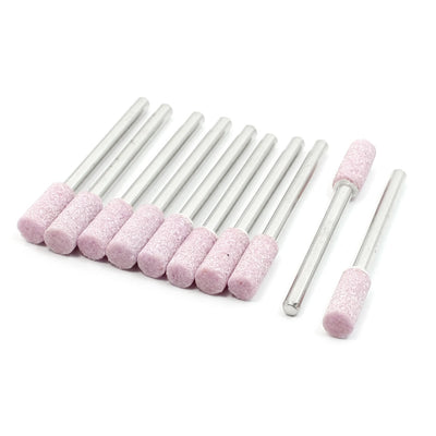 Harfington Grinding Polishing Tool Cylindrical 5mm Mounted Pointed Stone 10 Pcs
