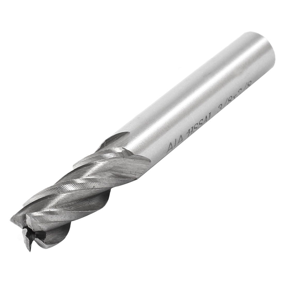 Harfington 3/8" Cutting Dia 25mm Depth 4 Flutes High Speed Steel End Mill Cutter Tool