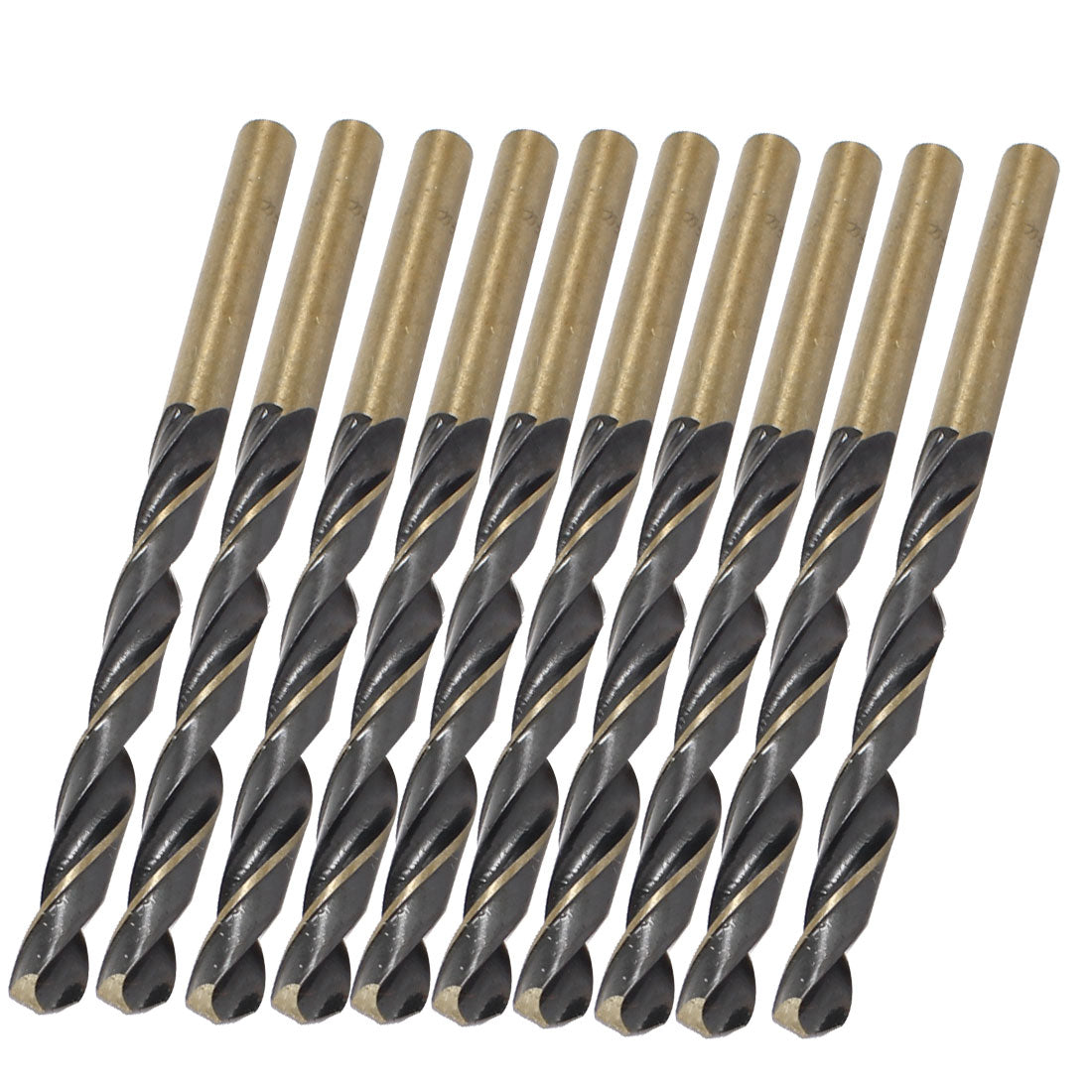 Harfington 10pcs 56mm Length Flute 5.0mm Dia.Metal Marable HSS Twist Drilling Drill Bits