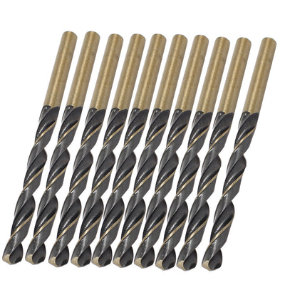 Harfington 10pcs 56mm Length Flute 5.0mm Dia.Metal Marable HSS Twist Drilling Drill Bits
