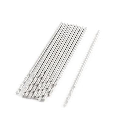 Harfington 0.6mm x 7mm x 24mm Drilling High Speed Steel Spiral Drill Bits 10 Pcs