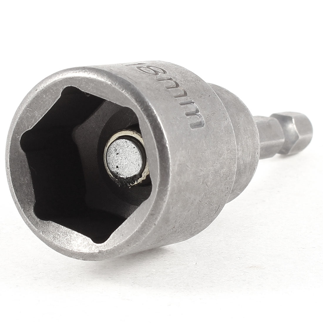 Harfington 6.35mm Shank 18mm Hex Socket Wrench Nut Magnetic Driver Bit Gray