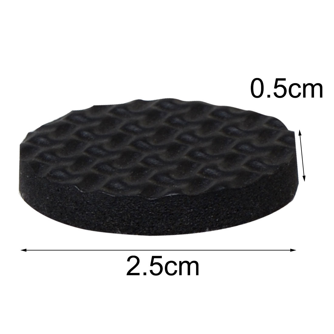 Harfington 18 Pcs Black 2.5cm Diameter Nonslip Table Chair Leg Felt Cushion Pad