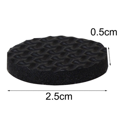 Harfington 18 Pcs Black 2.5cm Diameter Nonslip Table Chair Leg Felt Cushion Pad