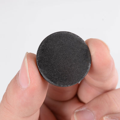 Harfington 18 Pcs Black 2.5cm Diameter Nonslip Table Chair Leg Felt Cushion Pad