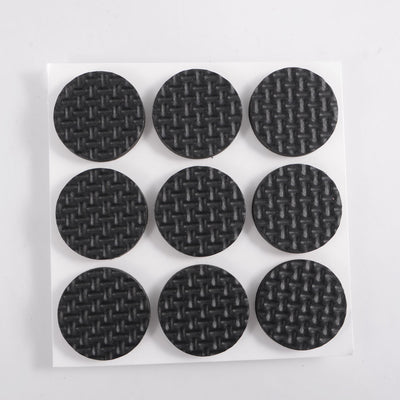 Harfington 18 Pcs Black 2.5cm Diameter Nonslip Table Chair Leg Felt Cushion Pad
