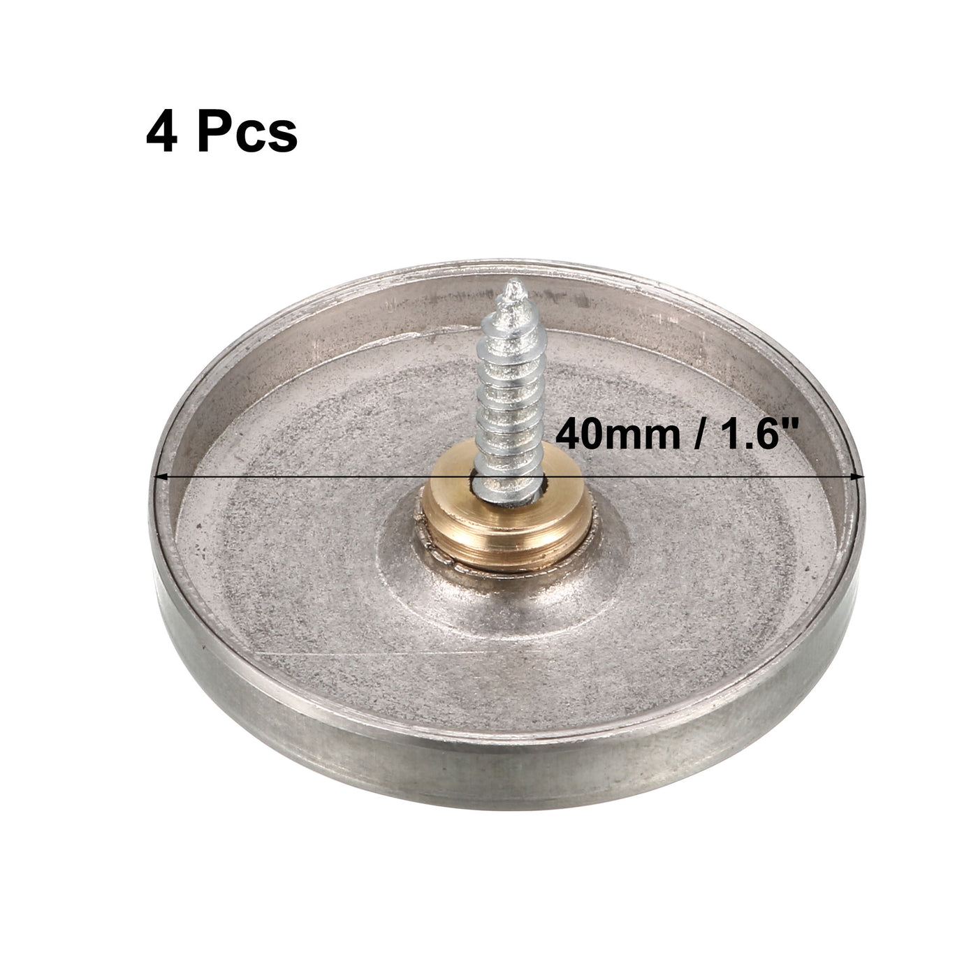 Harfington 4 Pcs 40mm Stainless Steel Caps Decorative Mirror Nails