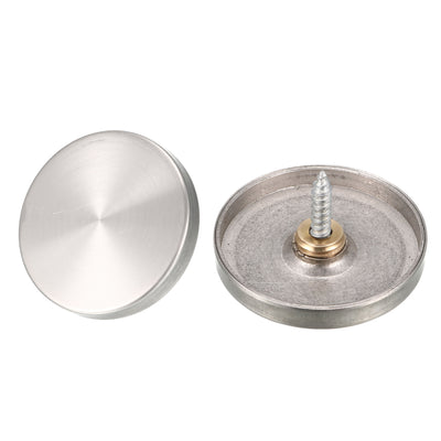 Harfington 4 Pcs 40mm Stainless Steel Caps Decorative Mirror Nails