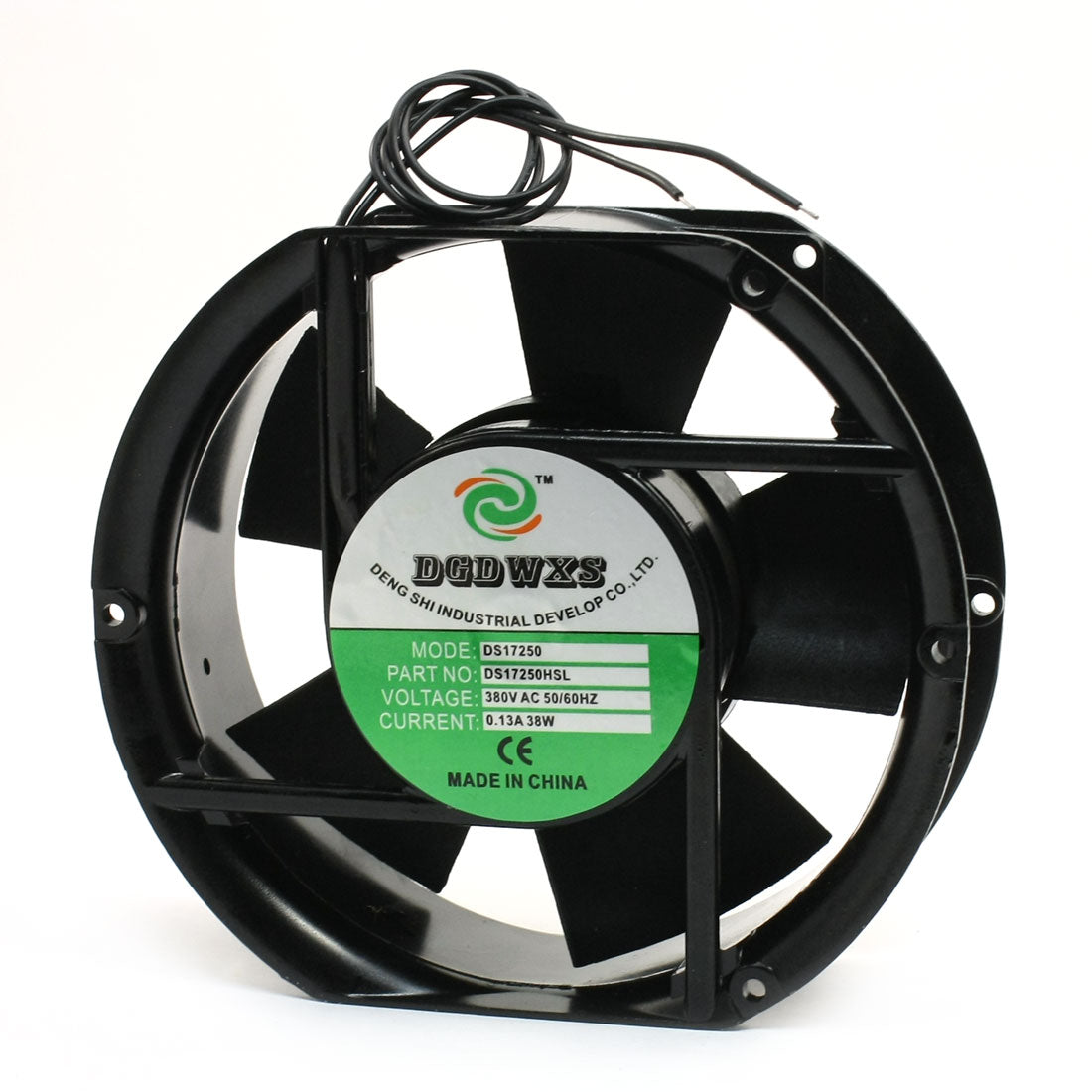 Harfington 170mm x 150mm Wired Plastic Vane Metal Shell AC  Fan 380V 0.13A 38W