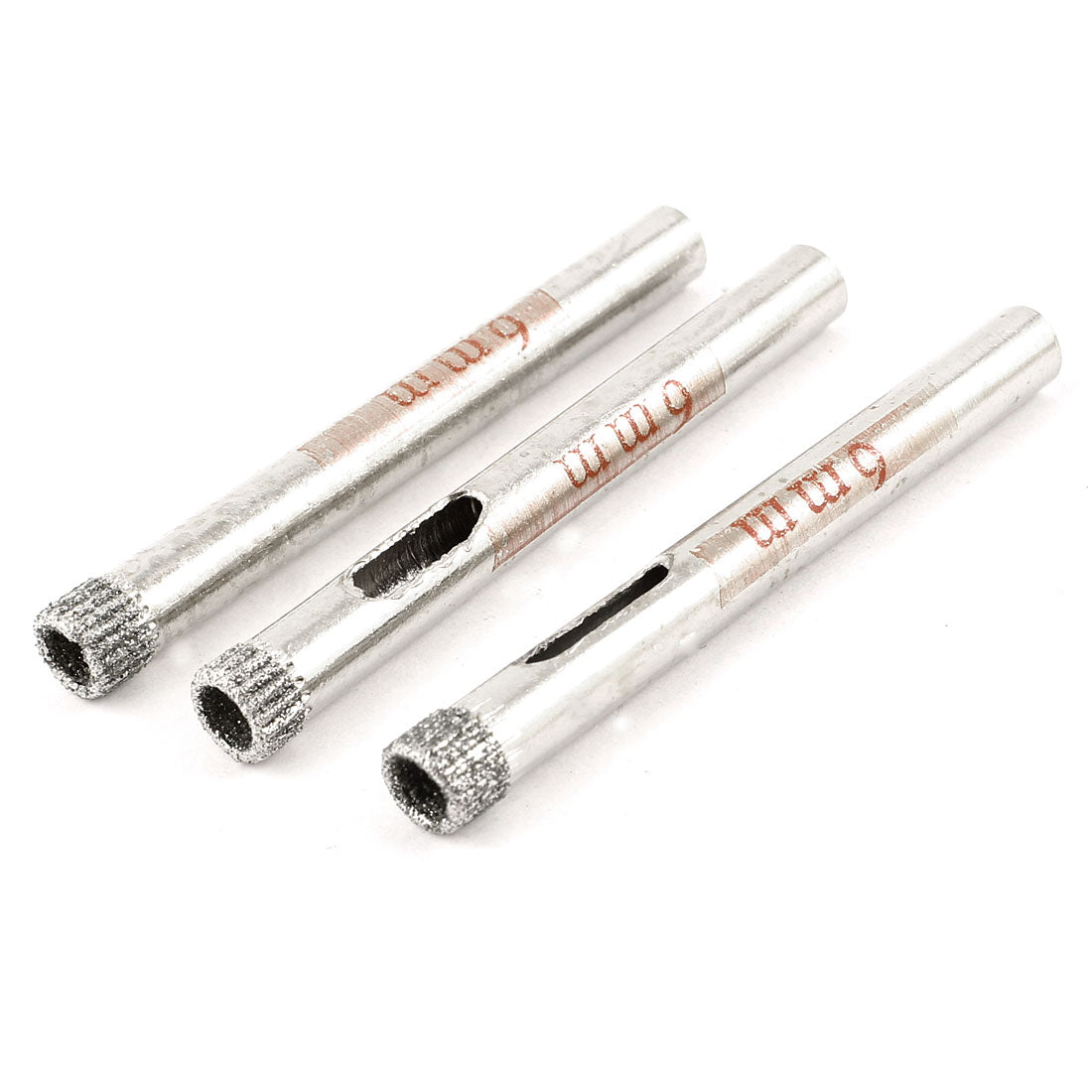 Harfington 3 Pieces Diamond Coated Drill Bit Glass Hole Saw 6mm 15/64"