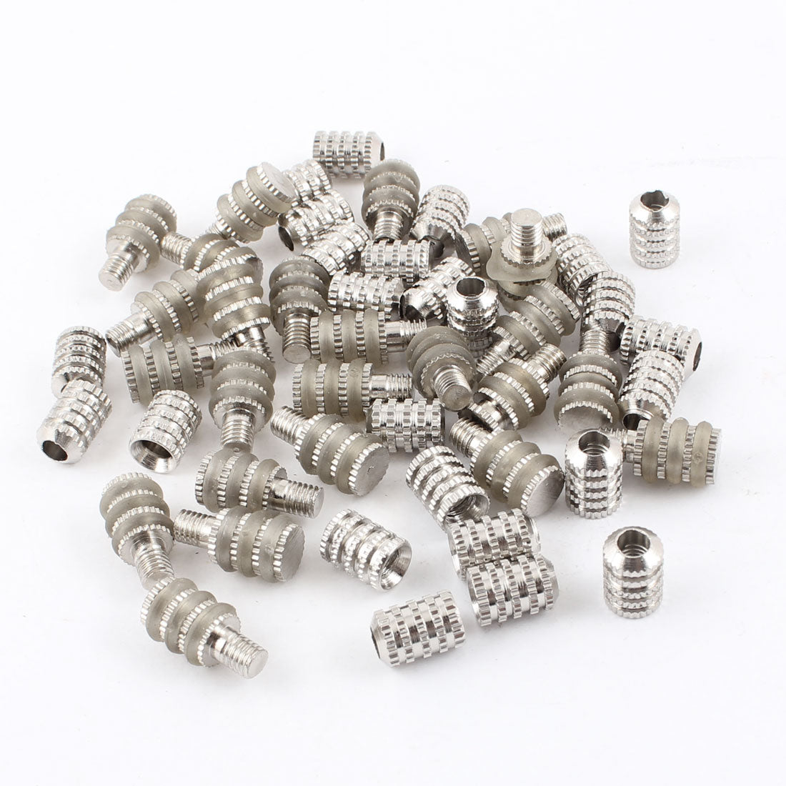 Harfington 17mm x 8mm 4.4mm Threaded Single End Glass Shelf Support Holder 25 Pcs