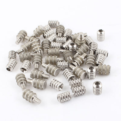 Harfington 17mm x 8mm 4.4mm Threaded Single End Glass Shelf Support Holder 25 Pcs