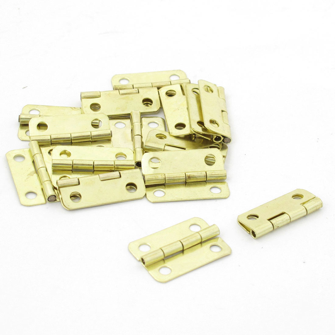 Harfington 15 Pcs Gold Tone Metal Cabinet Drawer Hinges Hardware