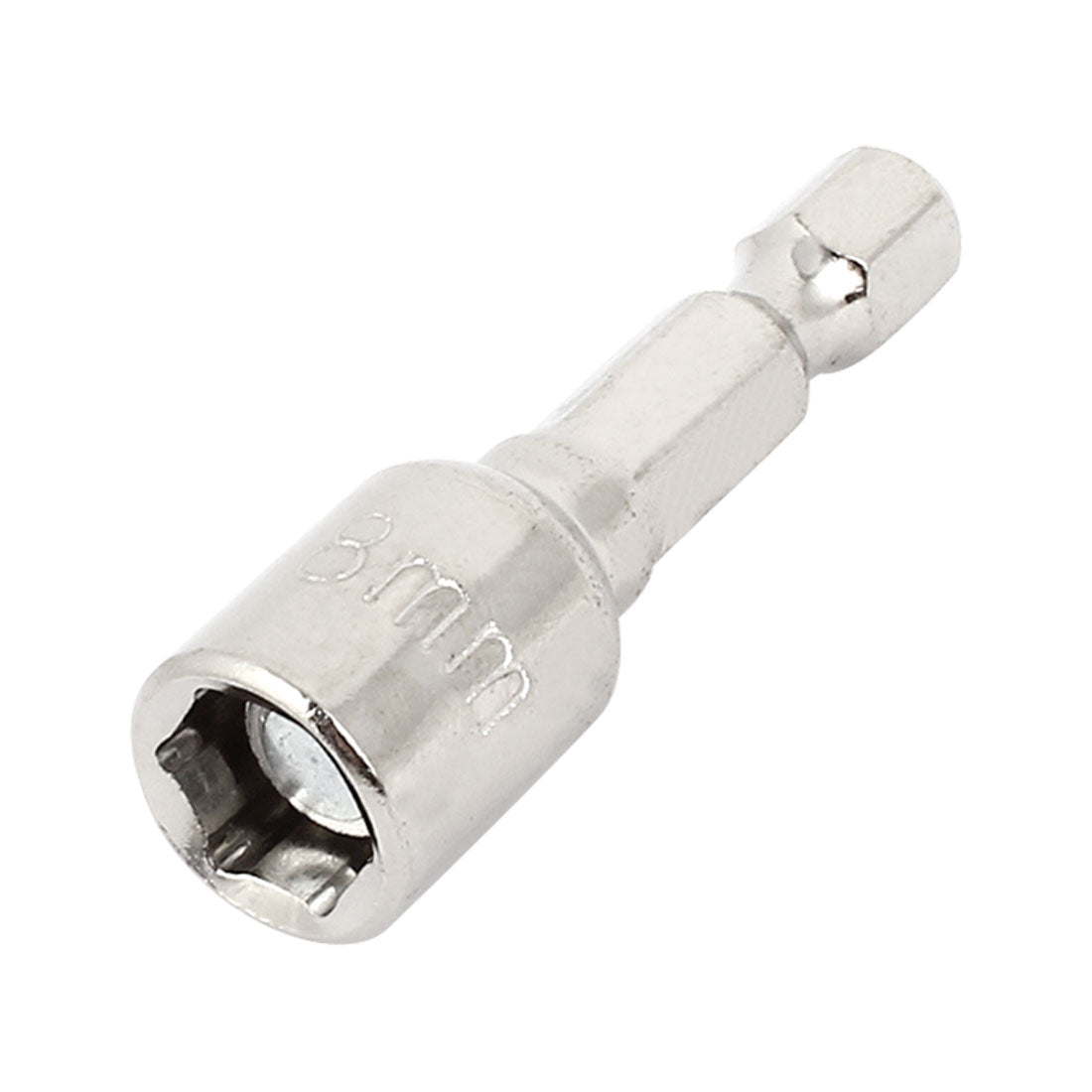 Harfington Silver Tone 8mm Width Head Screwdrivers Magnetic Hex Socket Bit