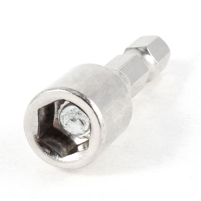 Harfington Replacement Silver Tone 8mm Hex Screwdriver Magnetic Socket Bit