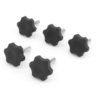 Harfington 5 PCS Replacement M10 x 30mm Star Shape Clamping Knob Grip 51mm Dia