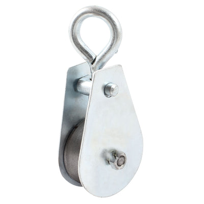 Harfington 0.1T 0.22 Pound Chain Rope Swivel Pulley Rigging Hoist Silver Tone
